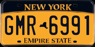 NY license plate GMR6991