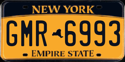 NY license plate GMR6993