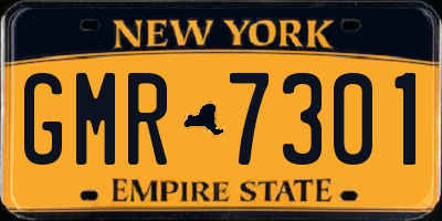 NY license plate GMR7301