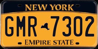 NY license plate GMR7302