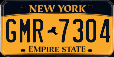 NY license plate GMR7304