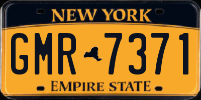 NY license plate GMR7371