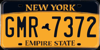 NY license plate GMR7372