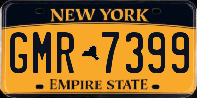 NY license plate GMR7399