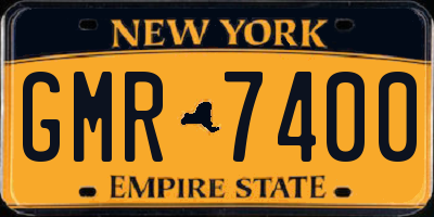 NY license plate GMR7400