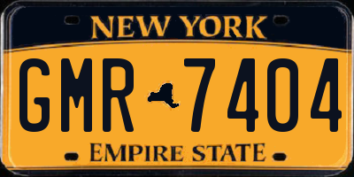 NY license plate GMR7404