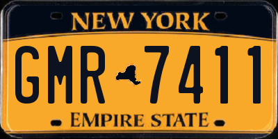 NY license plate GMR7411
