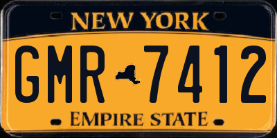 NY license plate GMR7412