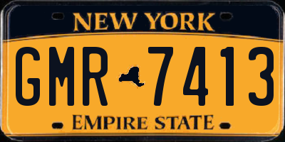NY license plate GMR7413