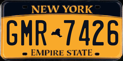 NY license plate GMR7426