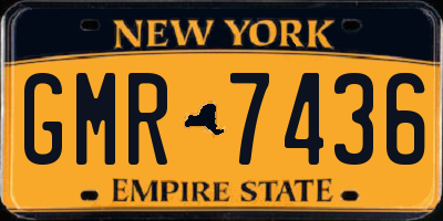 NY license plate GMR7436