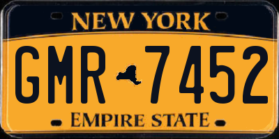 NY license plate GMR7452