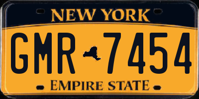 NY license plate GMR7454