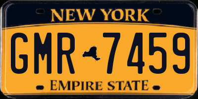 NY license plate GMR7459