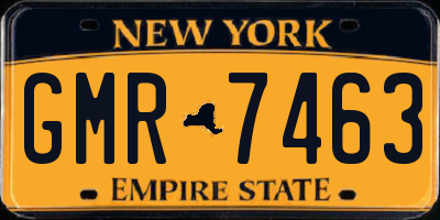 NY license plate GMR7463