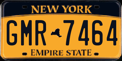 NY license plate GMR7464