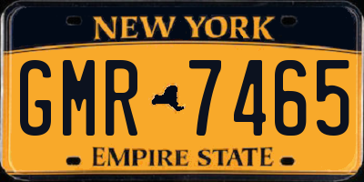 NY license plate GMR7465