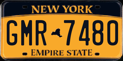 NY license plate GMR7480