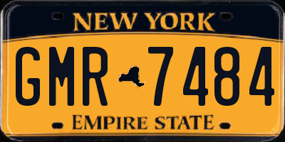 NY license plate GMR7484