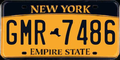 NY license plate GMR7486