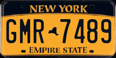 NY license plate GMR7489