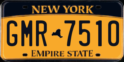 NY license plate GMR7510