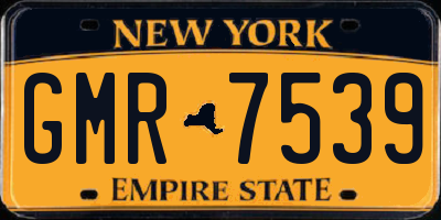 NY license plate GMR7539