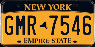 NY license plate GMR7546
