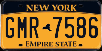 NY license plate GMR7586