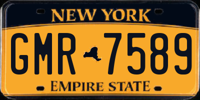 NY license plate GMR7589
