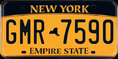 NY license plate GMR7590