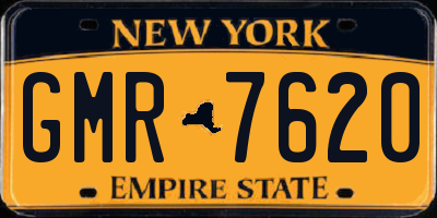 NY license plate GMR7620