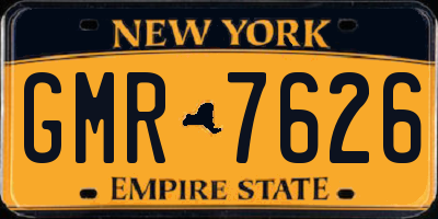 NY license plate GMR7626