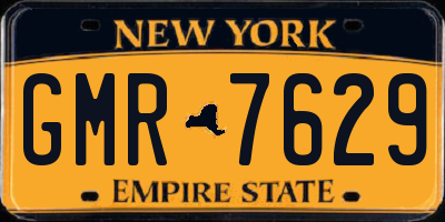 NY license plate GMR7629