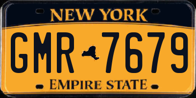NY license plate GMR7679