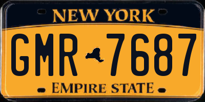 NY license plate GMR7687