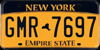 NY license plate GMR7697