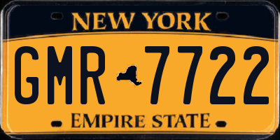 NY license plate GMR7722