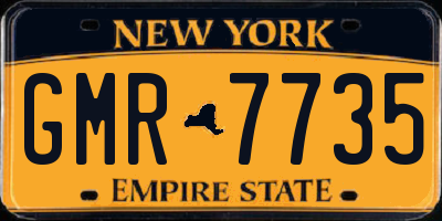 NY license plate GMR7735