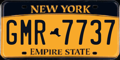 NY license plate GMR7737