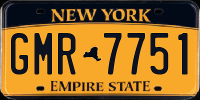 NY license plate GMR7751