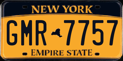 NY license plate GMR7757