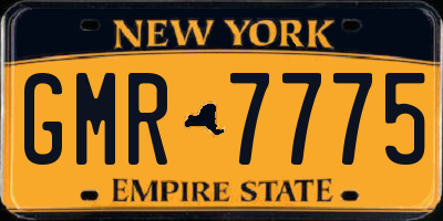 NY license plate GMR7775