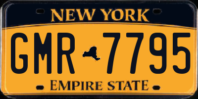 NY license plate GMR7795