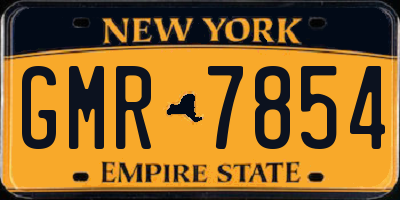 NY license plate GMR7854