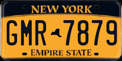 NY license plate GMR7879