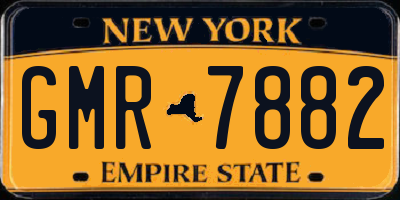 NY license plate GMR7882