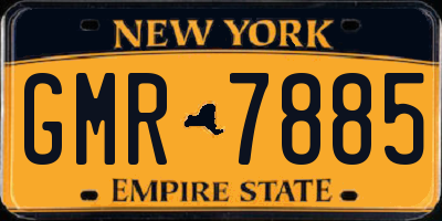 NY license plate GMR7885