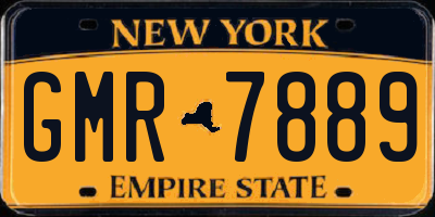 NY license plate GMR7889