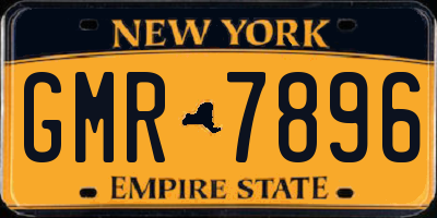 NY license plate GMR7896